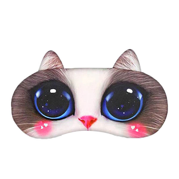 10 stycken söta djursovmasker för sömn, katt- och hundmasker, mjukt ögonbindel med justerbar rem för män och kvinnor