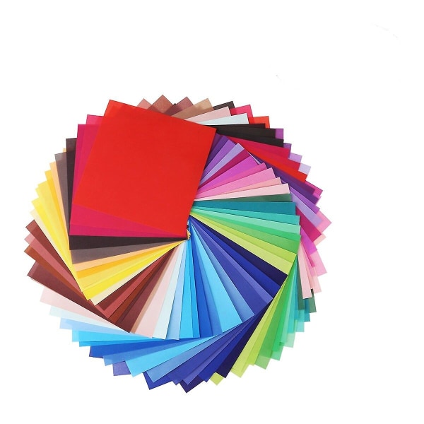 50 ark livfulla färger enkelsidigt origamipapper fyrkantigt ark för konst- och hantverksprojekt 15 * 15c Assorted Color