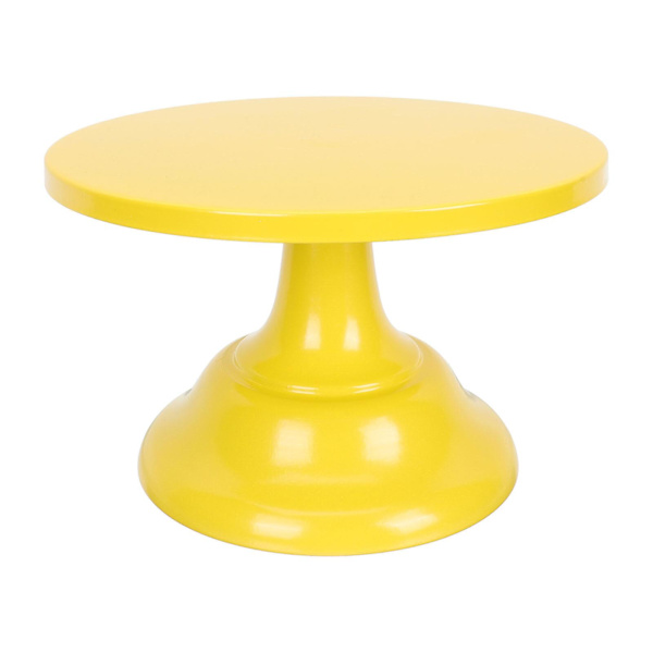 Jern Kage Opbevaringsplade Kage Stativ Dessert Stativ Kage Display Plade Hjemmeforsyninger Gul 20x20cm Yellow 20x20cm