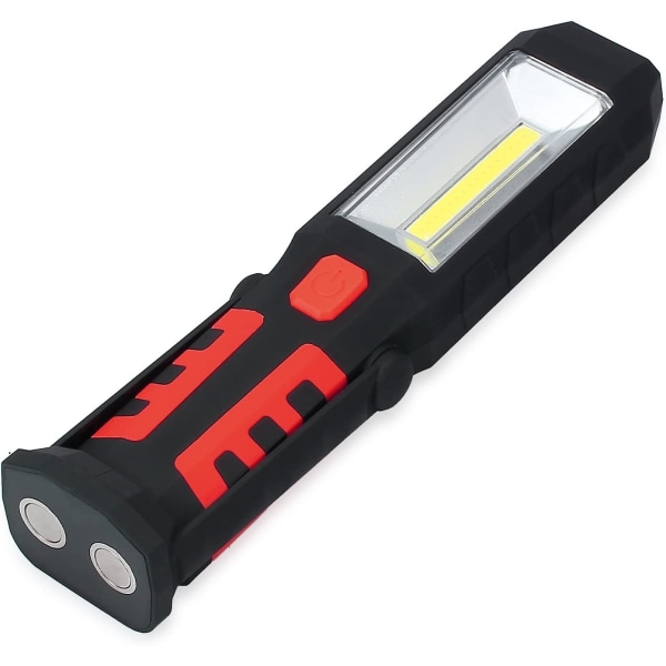 LED arbeidslys Ultrasterkt USB-oppladbart COB inspeksjonslys Lampe med 180 graders roterende magnetisk base for camping, nattfiske, DIY, Fa
