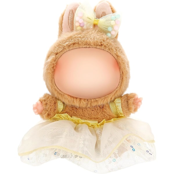/RYI/Labubu 17 cm Söt Docka i Prinsessstil med Babykläder Ersättningsset Tecknade Tillbehör as pictured