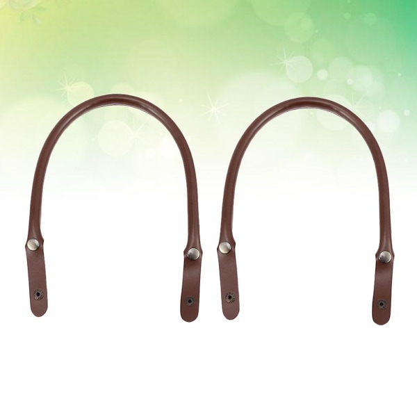 2 st DIY Väska Handtag Premium Handtagsremmar PU Läder Handväska Remmar Axelremmar Handtagsreparation Tillbehör (brun) Brun Brown