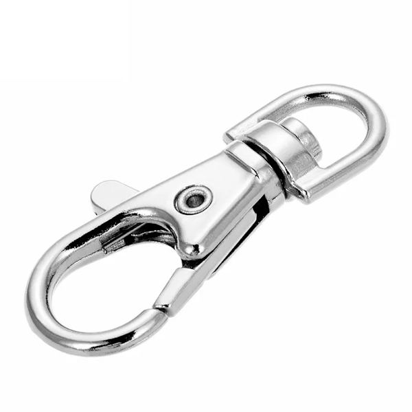 Nøkkelringkroker med nøkkelringer, metalldreibare hummerklo-spenner, for nøkkelringklips lanyard, smykkeproduksjon, håndverk