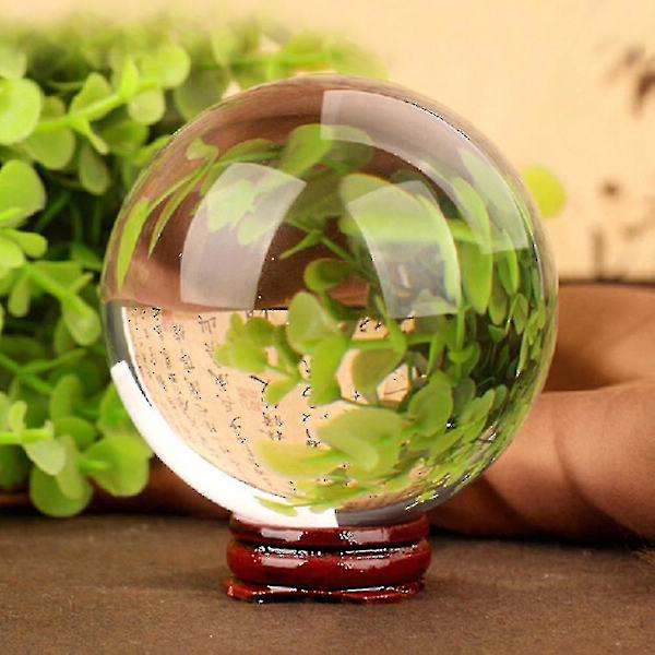 100mm Krystalkugle Linse Fotografi Klar Glas Healing Sphere Fotorekvisit Dekoration