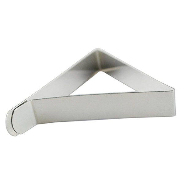12 stk. Rustfrit Stål Trekant Dugklemmer Justerbare Dugklemmer 5cm Sølv 12stk Silver 12pcs