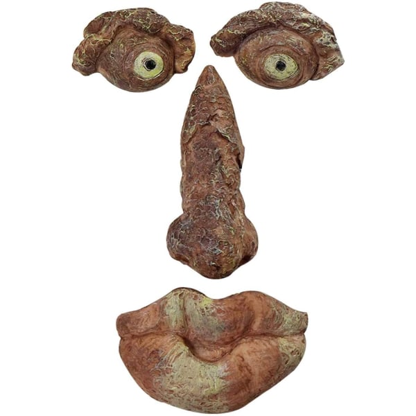 Gammel Mand Trækrammer Havehavekunst, Havekunst Skulptur Dekorationer Udendørs Skulptur Træansigt Have Baghave Dekoration, Sjov Harpiks Træansigt