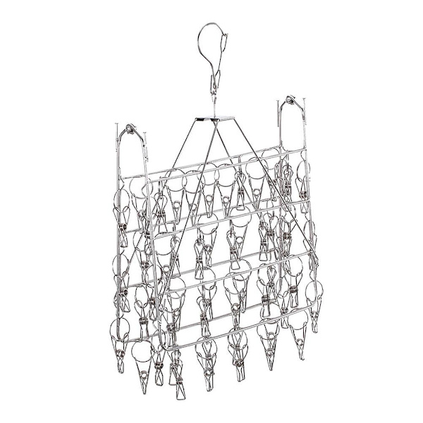 Multifunksjons Henger Vindtett Klips Tørkestativ Klær Henger Med 44 Klips 61X34X8CM 61X34X8CM