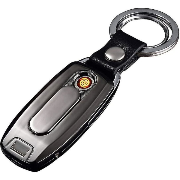 Arc Lighter Flameless Pocket Lighter Personality Key Lighter (svart)