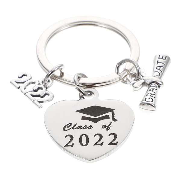 Nyckelring i rostfritt stål Graduate Smycken Presenter Graduation Keychains Souvenir Keychain Graduation Key RingsSilver5X3CM Silver 5X3CM