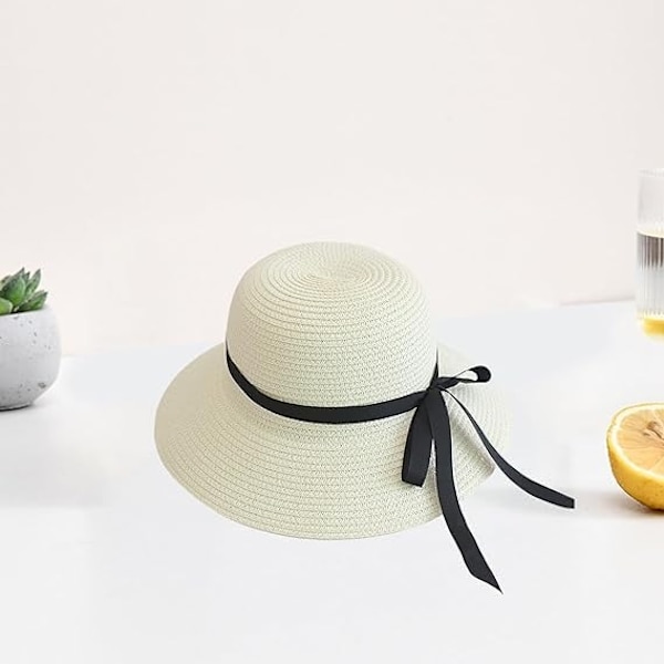 Ny Enkel Foldbar Bredbremmet Floppy Pige Straw Hat Solhat Strand Kvinder Sommerhat Beskyt Rejse Kasket Dame Kasket Kvinde