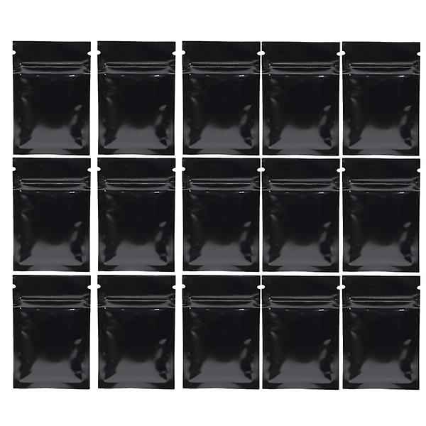 50 stk. lynlåsposer Te Emballageposer Selvforseglende Madposer Flade Bundposer Til Hjemmet Butik 20x Black 12*20CM