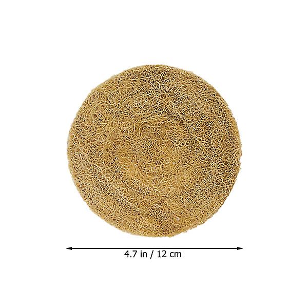 2 st Loofah-underlägg Te-kanna Kuddar Halksäkra Underlägg Runda Koppar Kuddar Dekorativa Loofah-kuddar 12X12X0. 12X12X0.5CM
