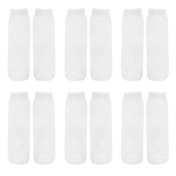 6 Par Bulkstrumpor Sublimeringstrumpor Blanks Sublimering Tubstrumpor Färg Sublimeringstrumpor Vita 28X7cm White 28X7cm