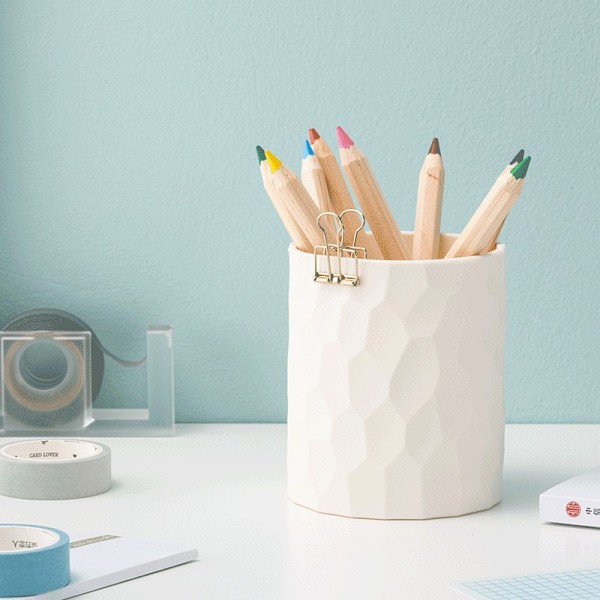 Penholder, nordisk stil silikone vandtæt penholder til skrivebord enkel og moderne minimalistisk makeup organizer multifunktionel