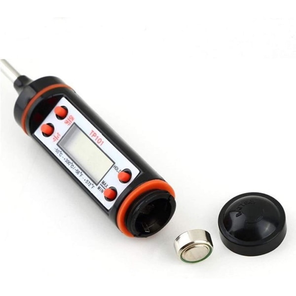 Kökstermometer Kötttermometer Ultra - Lång Omedelbar Avläsning Sonda Med C / F Knapp - Grill, Grill, Biff, Godis, Mjölk, Vatten