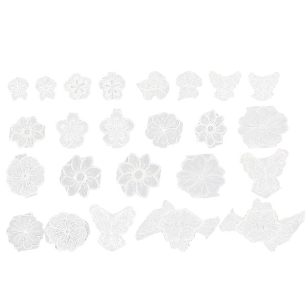 24 st Blomlappar Gör-det-själv-broderilappar Plaggtillbehör (blandad stil) Blandade färger4,2X4,2X0 Assorted Color 4.2X4.2X0.1CM