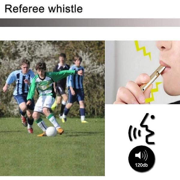 Dommerfløjte, Metalfløjte, Sports Overlevelsesfløjte 120db Udendørs Camping Underholdningsfløjte (2 stk)