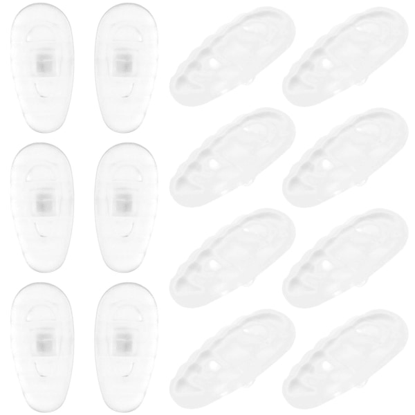 20 Par Näsdynor för Glasögon Silikon Näsdynor Glasögon Ersättnings Näsdynor Halksäkra Näsdynor Transparent 1.3x0.63cm