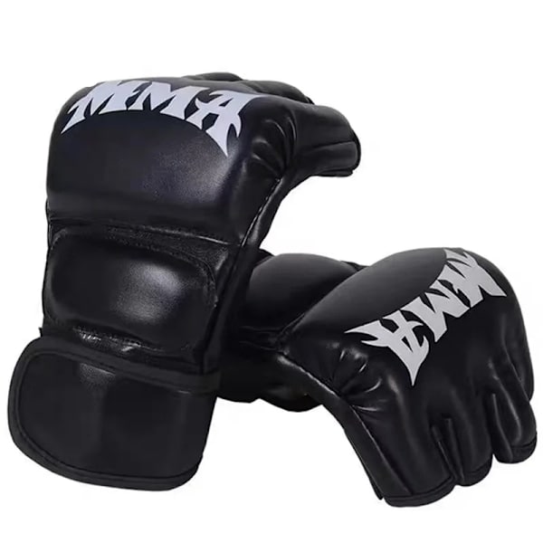RYI Kickboxinghandsker til mænd og kvinder PU Karate Muay Thai Guantes De Boxeo Fri Kamp Træning Voksne Børn Udstyr Sort