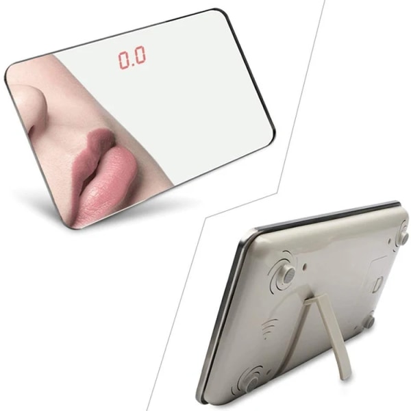 Liten bærbar kroppsvekt digital baderomsspeilvekt Mini elektronisk vekt for personlig helse, (oppladbar)