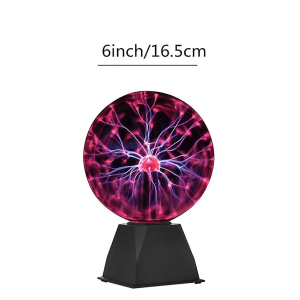 Mini Plasma Lamp Lights, Plasma Ball Lamp | Elektrostatisk Ball Touch Sensitive Lightning Ball, med USB Ball Lightning Touch Sensitive Lamp Party8 in 8 in
