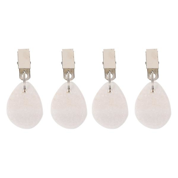 4 stk. Delikat Borddækning Vægte Dug Vedhæng Kreativ Dug Holder Hvid 4X3.4X1CM White 4X3.4X1CM