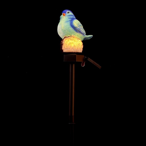 1st fågelformad plug-in-lampa Soldriven plugglampa utomhus dekorativ ljusblå41x11cm Blue 41x11cm