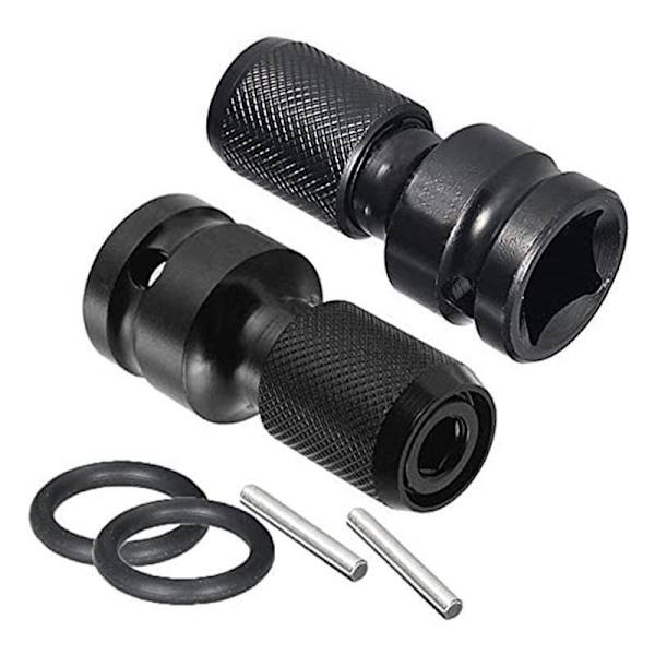 Sokkeladaptere 1/2\" Kvadrat til 1/4\" Hex Hex Ratchet Sokkelnøkkel Hurtigutløser Chuck Konverter for Slag- og Po Ratchet Nøkkel