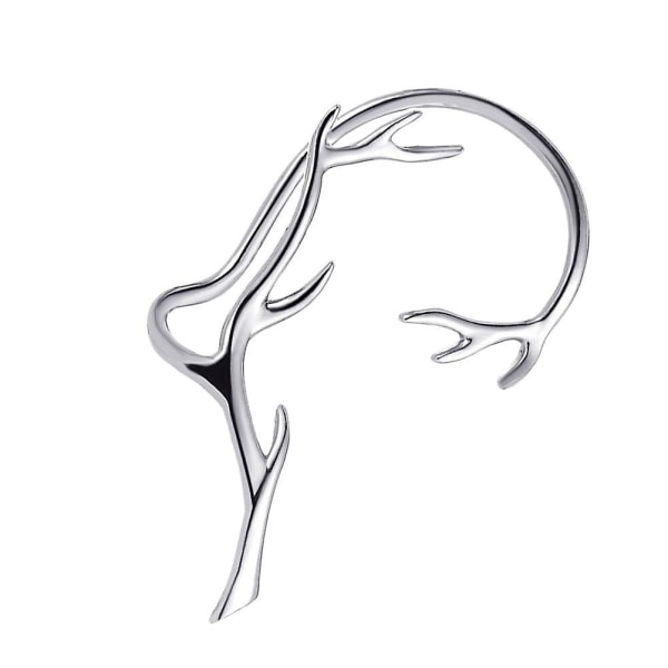 1 st örhängen flicköronring Enkel kvistmönster Öronkrok Dekorativ öronklämmaSilver5,2x1,5cm Silver 5.2x1.5cm