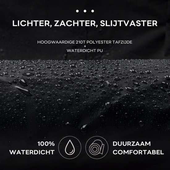 Vandtæt regnponcho, letvægts 210T polyester med PU-belægning, hurtigtørrende, unisex til cykling og vandreture, sort, one size