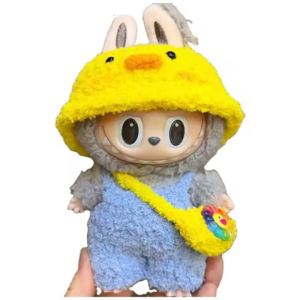 /RYI/Kun Tøj 17cm Labubu Dukke Håndlavet Dekoration Klud Sweater Legetøj Klud Farverigt Sæt Labubu Tegneserie Kjole 5