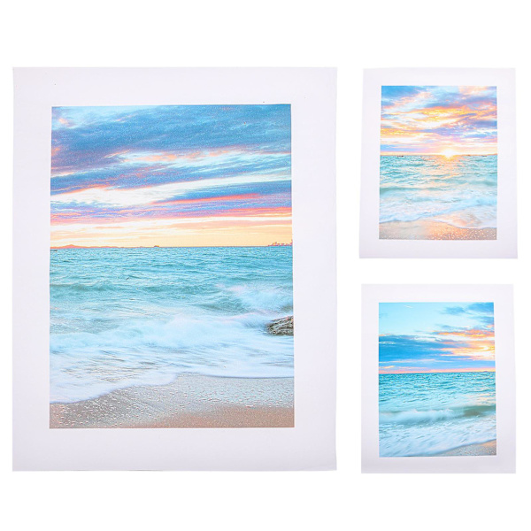 1 Sarja Merirannan Canvas-seinätaidetta, Canvas-ranta-auringonpaisteen painatus taidetta olohuoneeseen, makuuhuoneeseen