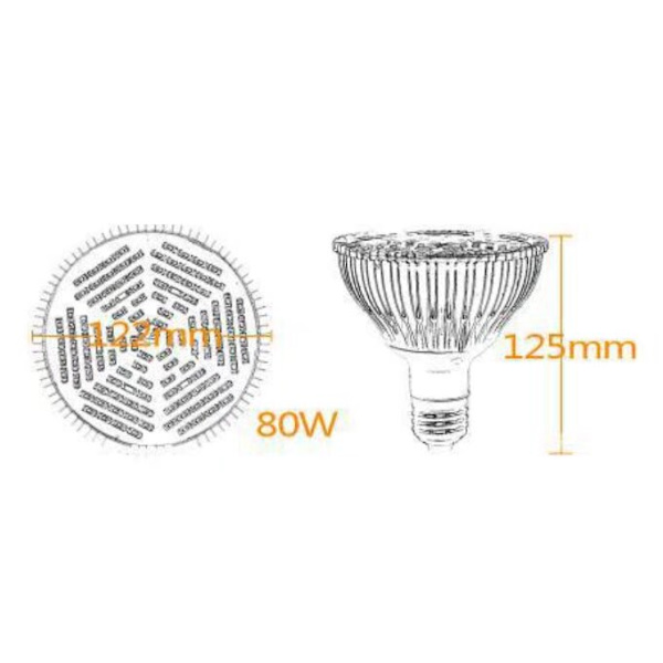 Täyden spektrin LED-kasvivalo 80W Kasvihuoneen istutukseen