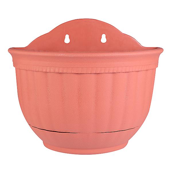 Semi-circular Imitation Leather Pattern  European Style Wall-mounted Flower PotRed13X18CM