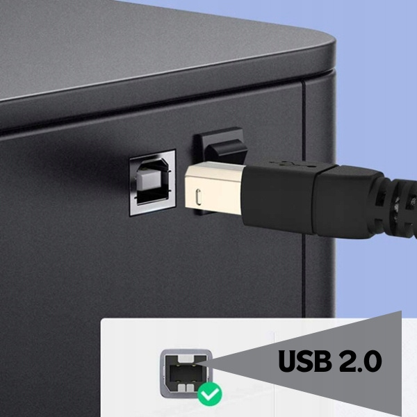 USB-kabel för skrivare 1,5 meter Skrivar kabel 2.0 Svart A/B Ren koppar Kvadratisk port Skrivardatakabel