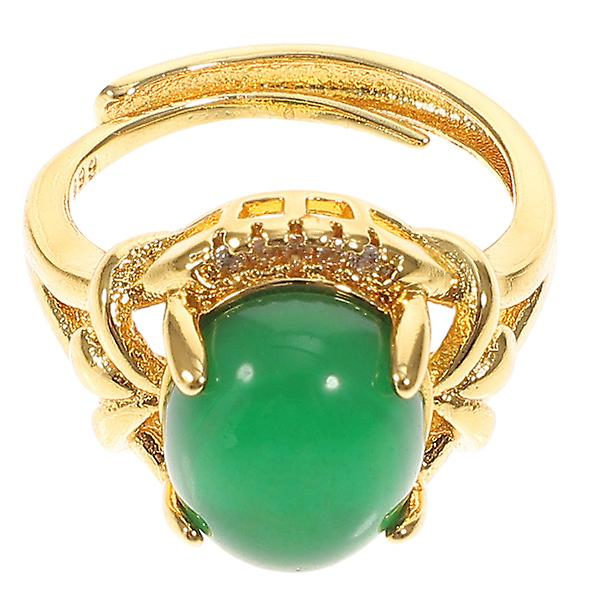 1 st Dekorativ Fingerring Kvinnoring Smycke Händer Dekoration För Kvinna (grön)GreenM Green M