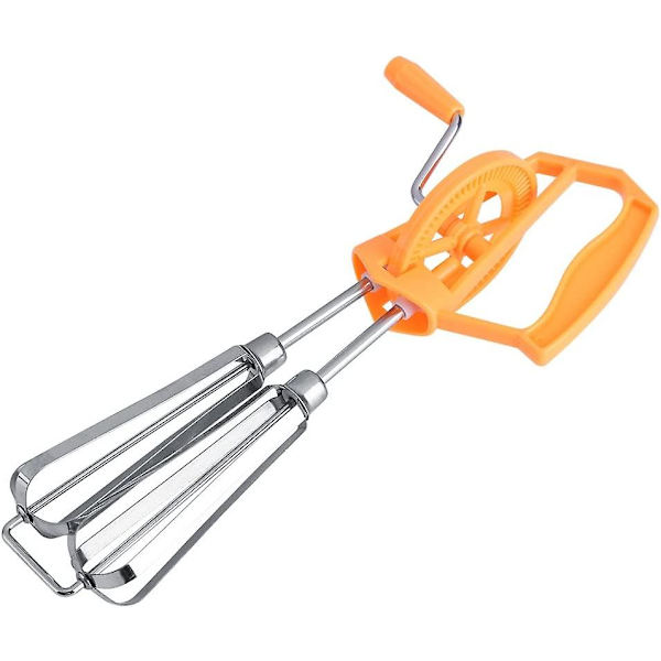 Professionell Rotationsvisp Ballongvisp Manuell Äggvisp Mjölkmixer DIY Bakverk Äggvisp Köksredskap 25,5 X 12 X 7 (orange)