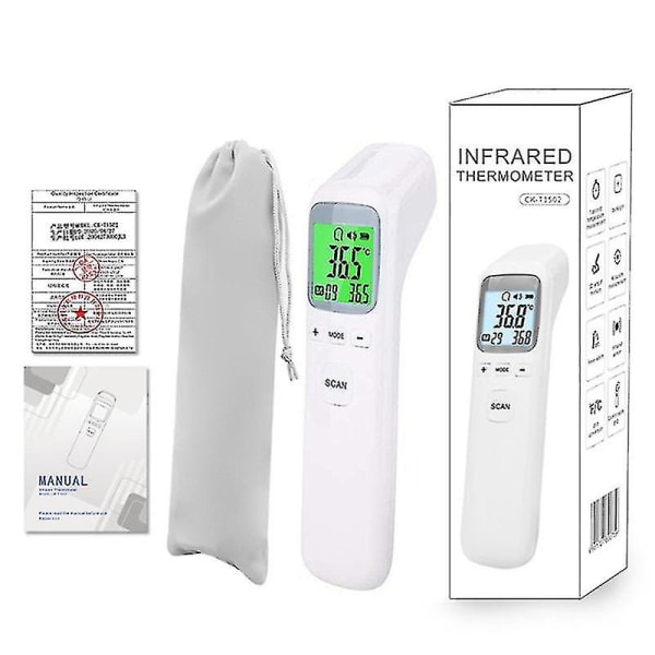Beröringsfri infraröd panntermometer , digital termometer , kroppstemperaturtermometrar för vuxna
