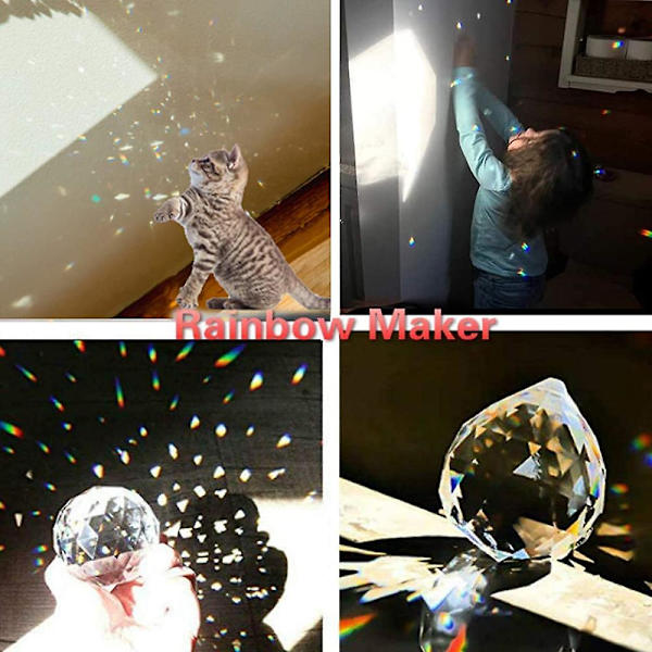 Crystal Daylighter, Riippuva Kristalliprisma-riipuskoriste Hääihin, Kasveihin, Autoihin, Ikkunaan, 6 kpl