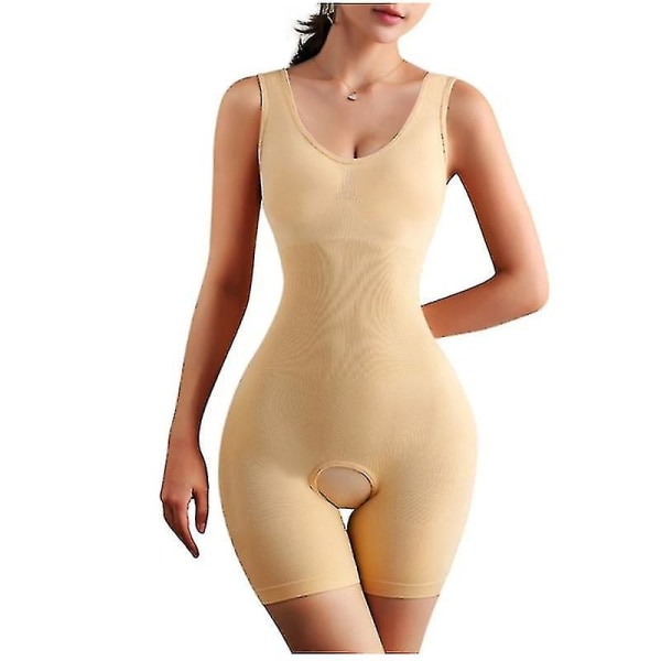 Full Slimming Sheath Kvinne Flat Belly Body Shaper Colombiansk Midje Trener Bodysuit Butt Lifter Postpartum Recovery, skin M-L (50kg-65kg) M-L (50kg-65kg)