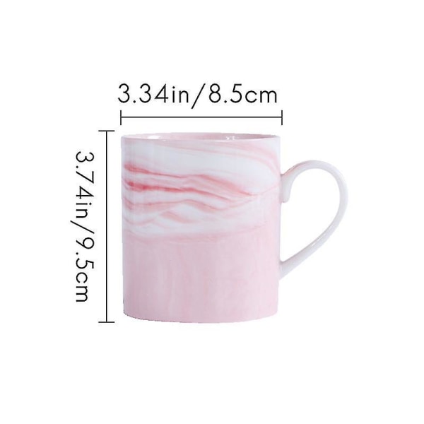 Kaffekrus Keramisk drikkekop Office Simple Pink