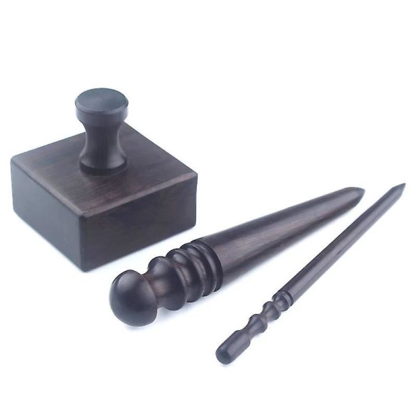 Hållbar Träpolish Läderkant Slicker Hantverk Burnisher Workshop Diy Läder Polerade Stavar Kit Verktyg (1set (3st))