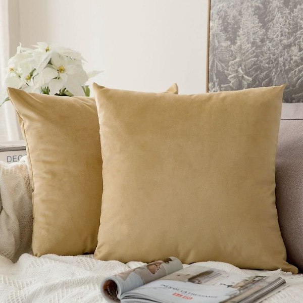 Sett med 2 fløyels putetrekk Dekorative sofa putetrekk Supermyk myk komfortabel dekorasjon Hjem Stue Soverom For sofa 40x80cm Rødlig