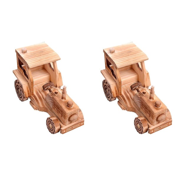 3 stk Træ Traktor Bil Model Traktor Legetøj Kreativ Traktor Model Uddannelsesmæssig Forsyning Til Hjemmet 2 stk1 2 pcs 11.5*21cm