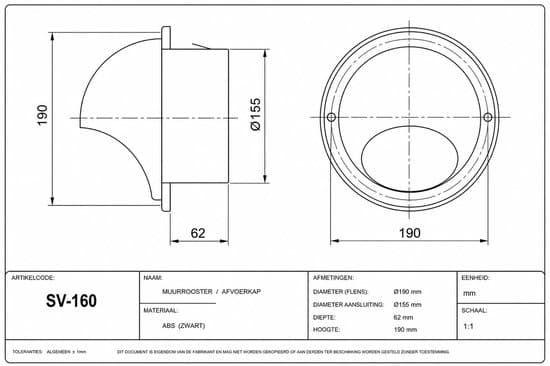 AIRACE Rund Vægventilationsdæksel 180mm Rustfrit Stål Kuppel Udendørs Luftventil med Net til Emhætte Tørretumbler og Ventilation