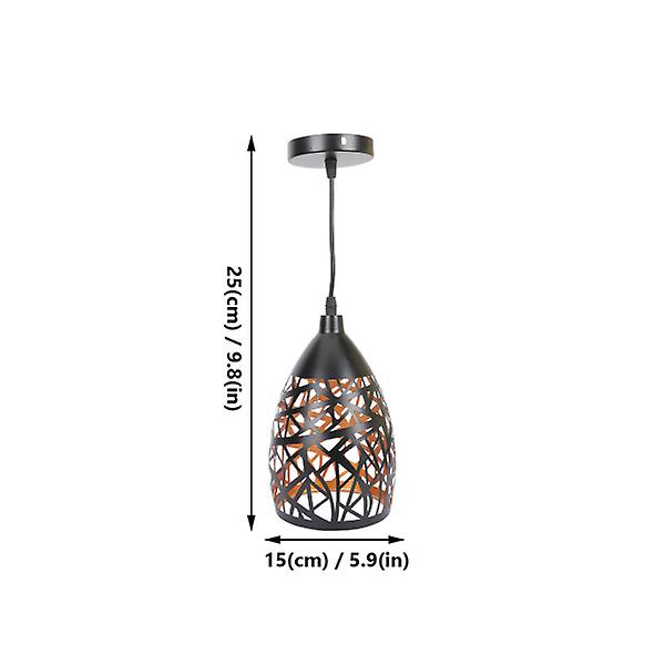 1 stk Jernkunst Lysekrone Enkelt Hode Lysekrone For Restaurant Hjem DecorBlack25x15cm Black 25x15cm