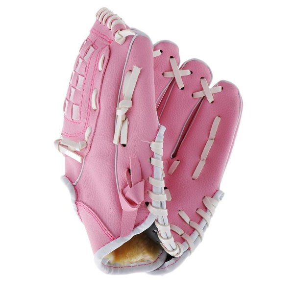 Baseball Batting s PU læder boldspil tilbehør 12,5 tommer - Pink
