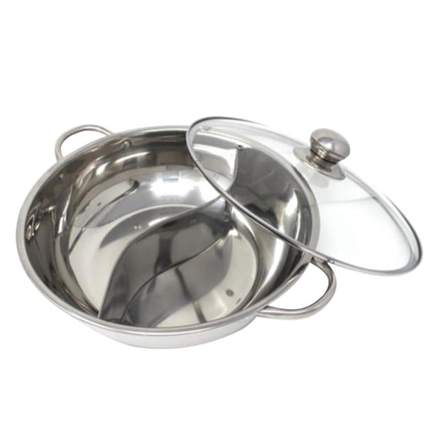Sås Panna Lock Nonstick Köksredskap Shabu Pot Kokare Rostfritt Stål Kastrull Elektrisk Pot MatlagningSilver Silver