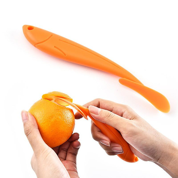 Appelsiininkuorija, inhimillinen muotoilu, kaareva kahva, hedelmätyökalu, keittiövälineet