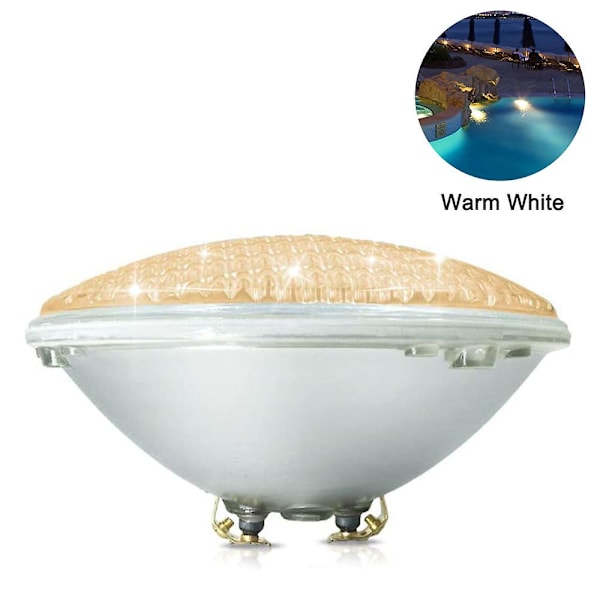 LED Bassengbelysning Par56 Under vann Lys, Svømmebasseng Lys, IP68 Vanntett Basseng Lys, 18W 12V AC / DC Under vann Belysning Varmt Hvit Warm White